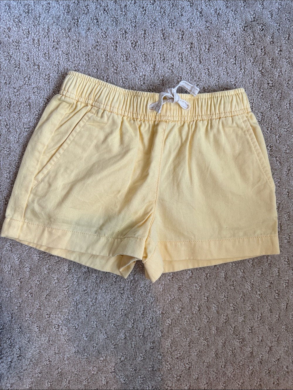 Crewcuts Light Yellow Drawstring Jersey Shorts